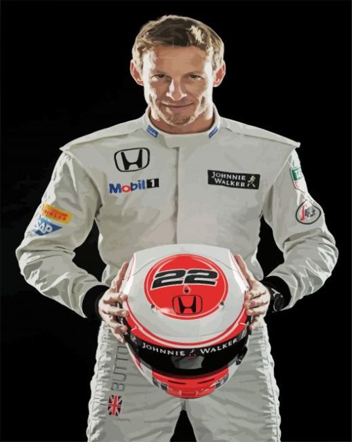 Jenson Button Race Car Driver Diamond Painting