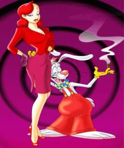 Jessica And Roger Rabbit Smoking Diamond Painting