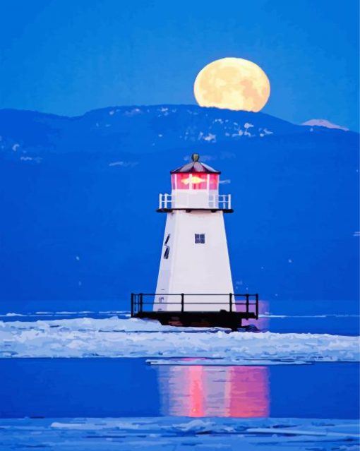 Lake Champlain Vermont Lighthouse Diamond Painting