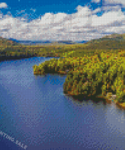 Loon Lake Landscape Diamond Painting