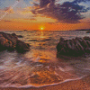 Mediterranean Seascape Sunset Diamond Painting