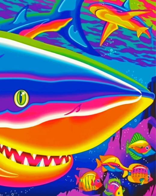 Rainbow Shark Art Diamond Painting