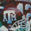 Texas AM Aggies Football Helmet Art Diamond Painting