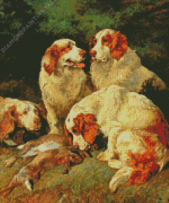 The Clumber Spaniels Dogs Diamond Painting