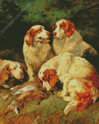 The Clumber Spaniels Dogs Diamond Painting