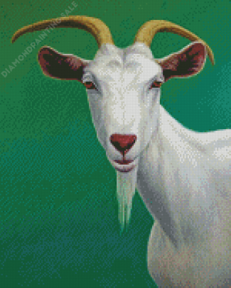 White Goat Animal Diamond Painting