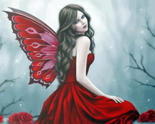 Winter Rose Fairy Diamond Painting