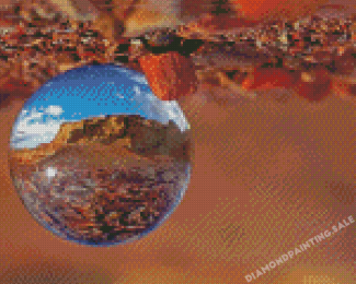Glass Globe Desert Reflection Diamond Painting