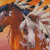 Indian Tribal Horses Diamond Painting