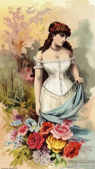 Lady In Bodice Dress Art Diamond Painting