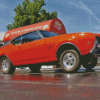 Orange 442 Car Diamond Painting