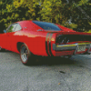 Red 1968 Dodge Charger Diamond Painting