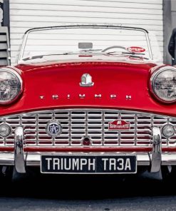 Red Triumph TR3A Diamond Painting