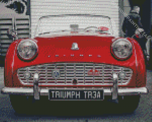 Red Triumph TR3A Diamond Painting