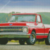 Red Chevy C10 Truck Diamond Painting