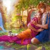 Roman Couple In The Garden Diamond Painting