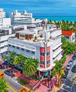 South Beach Buildings Diamond Painting