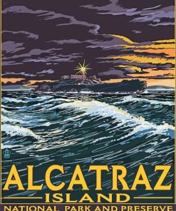 Alcatraz Island Poster Art Diamond Painting