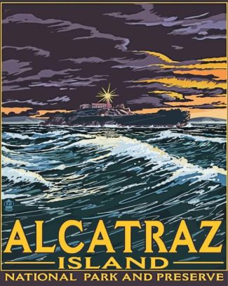 Alcatraz Island Poster Art Diamond Painting