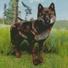 Black Wolf Animal Diamond Painting