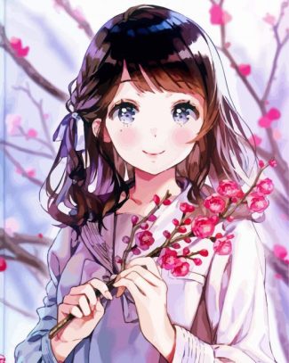 Cute Kawaii Anime Girl Diamond Painting