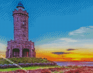 Darwen Tower At Sunset Diamond Painting