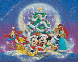 Disney Christmas Cartoon Characters Diamond Painting