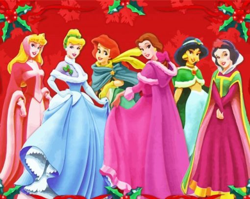 Disney Christmas Princesses Diamond Painting