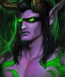 Illidan Stormrage Face Character Art Diamond Painting