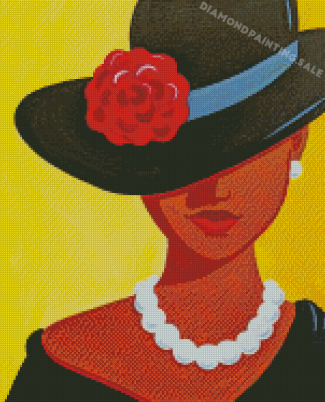 Lady In Hat Diamond Painting