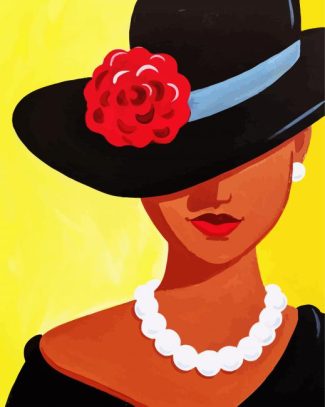 Lady In Hat Diamond Painting