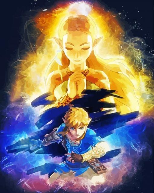 Link And Zelda Diamond Painting