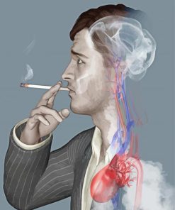 Man With Cigarette Illustration Diamond Painting