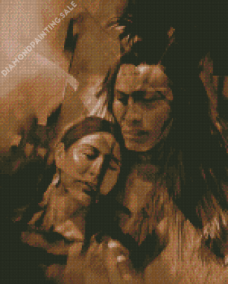 Abstract Native American Couple Diamond Painting