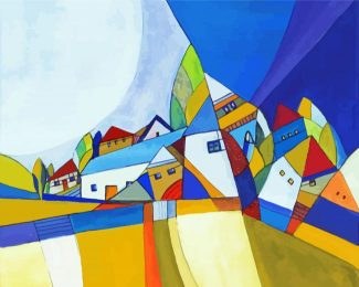 Aesthetic Abstract Houses Diamond Painting