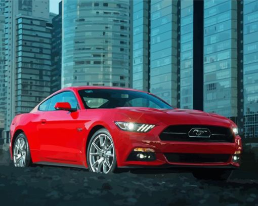 Cool Red Mustang Gt Diamond Painting