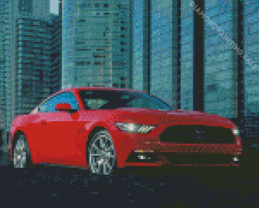 Cool Red Mustang Gt Diamond Painting