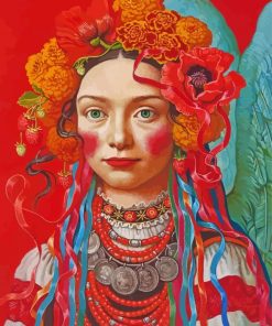 Flowering Woman Head Yana Movchan Diamond Painting