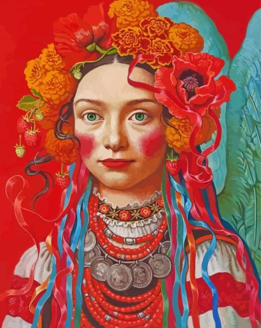 Flowering Woman Head Yana Movchan Diamond Painting