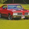 Red Oldsmobile 442 Diamond Painting