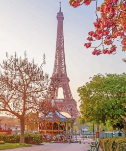 The Eiffel Tower Springtime In Paris Diamond Painting