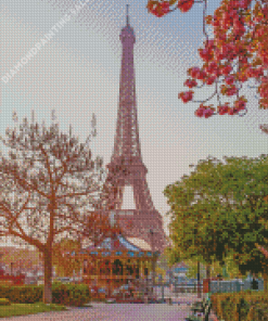The Eiffel Tower Springtime In Paris Diamond Painting