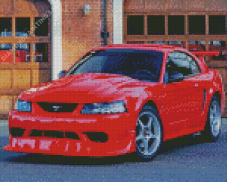 2000 Red Mustang Diamond Painting