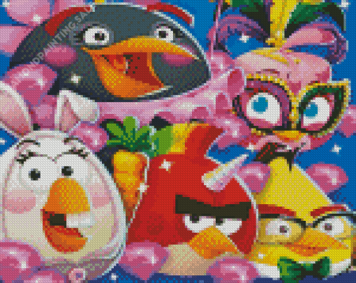 Angry Pop Birds Game Diamond Painting