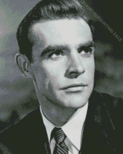 Black And White John Connery Diamond Painting