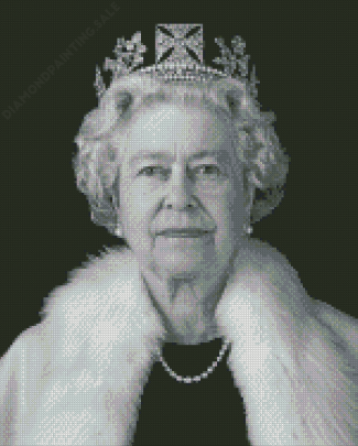 Black And White Queen Elizabeth Diamond Painting