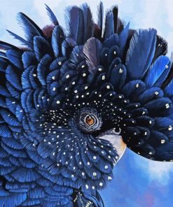 Black Cockatoo Bird Diamond Painting