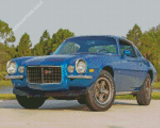 Blue 1970 Chevy Camaro Diamond Painting