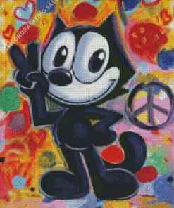 Cartoon Felix The Cat Art Diamond Painting