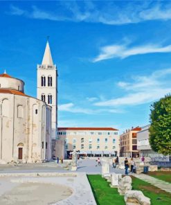 Church Of St Donatus Zadar Croatia Diamond Painting